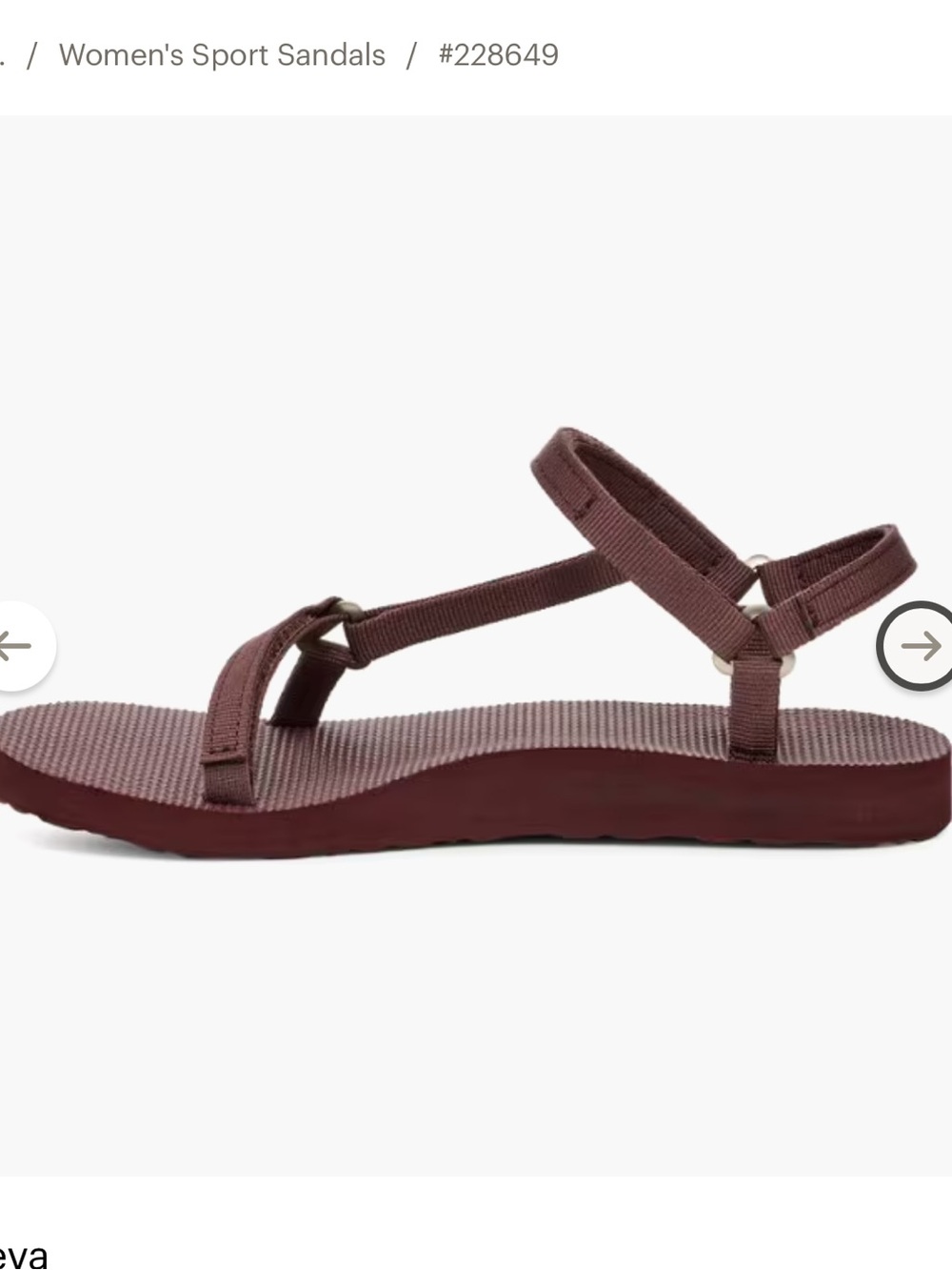 Teva Slim Strap Sandals - Rum Raisin